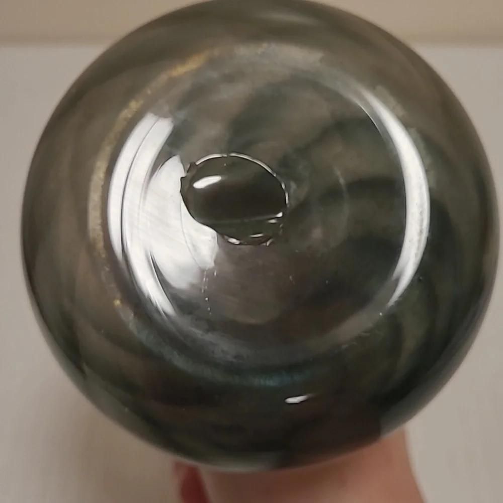 Vintage Handblown Spiral Pattern Glass Vase
